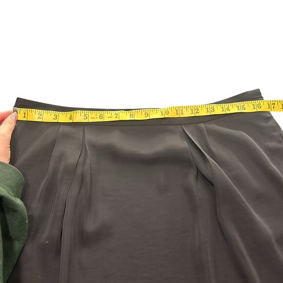 Gap- black a line skirt- lace bottom- lined- with pockets black Sz 8 side zip - Picture 5 of 10